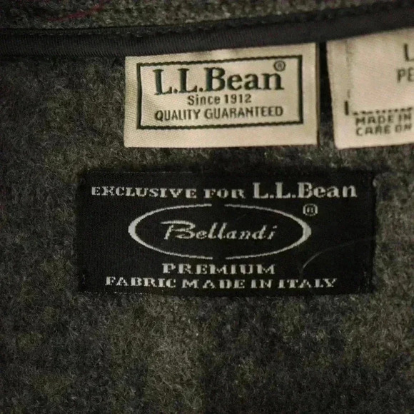 LL Bean Bellandi fabric made in Italy jacket women size L (PET)  100% wool - Picture 12 of 16